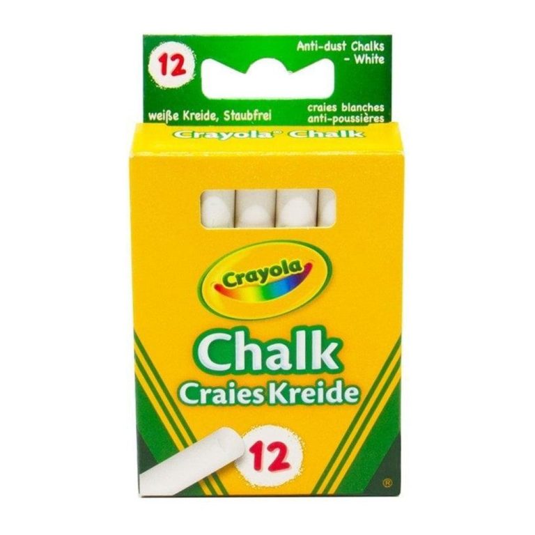 Crayola Anti-Stof Krijtjes 12 Stuks Wit | Kopen bij Flickmyhouse