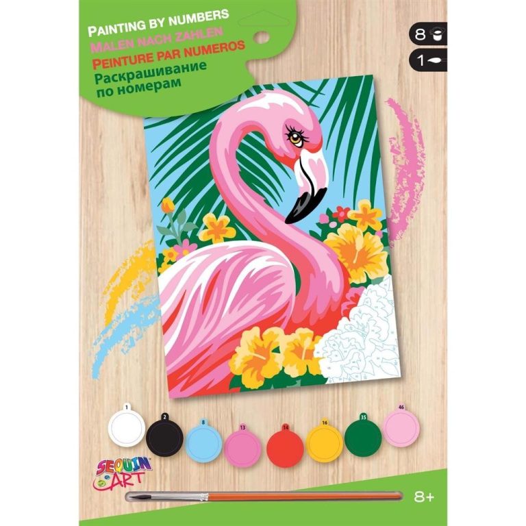 Sequin Art Schilderen op Nummer Flamingo | Kopen bij Flickmyhouse