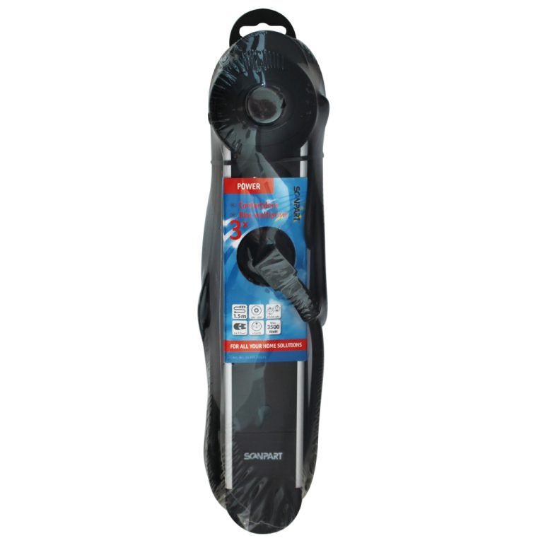 Scanpart Tafelcontactdoos 3-Voudig + Voetschakelaar Zwart/Zilver | Kopen bij Flickmyhouse