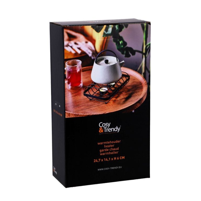 CosyandTrendy Rechaud + 2 Theelichthouders Zwart/Draadstaal | Kopen bij Flickmyhouse