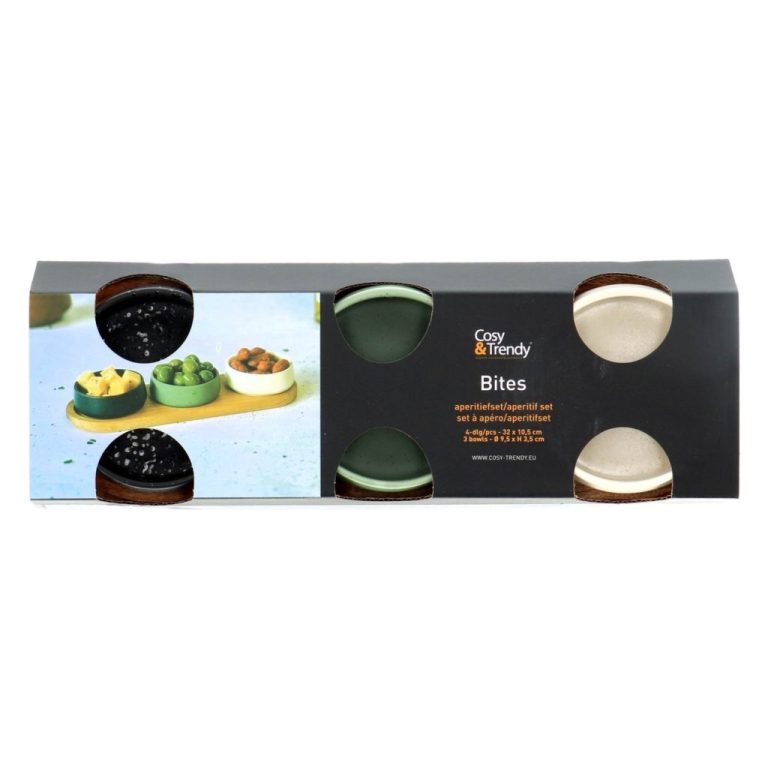 CosyandTrendy Serveerplank 34x10.5 cm Keramiek/Hout | Kopen bij Flickmyhouse