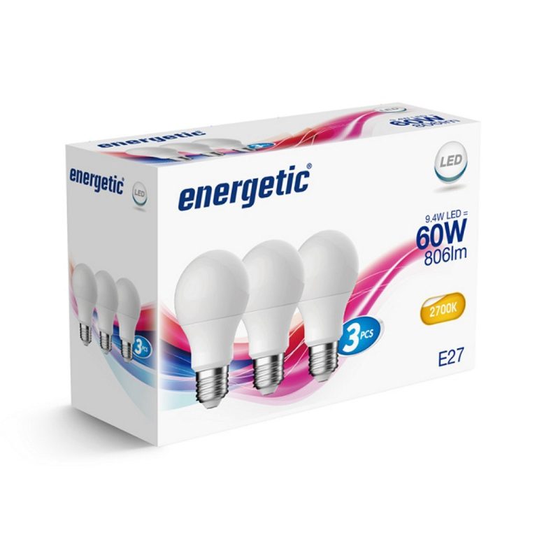 Energetic LED Bulb Lampen E27 60W 3 Stuks | Kopen bij Flickmyhouse