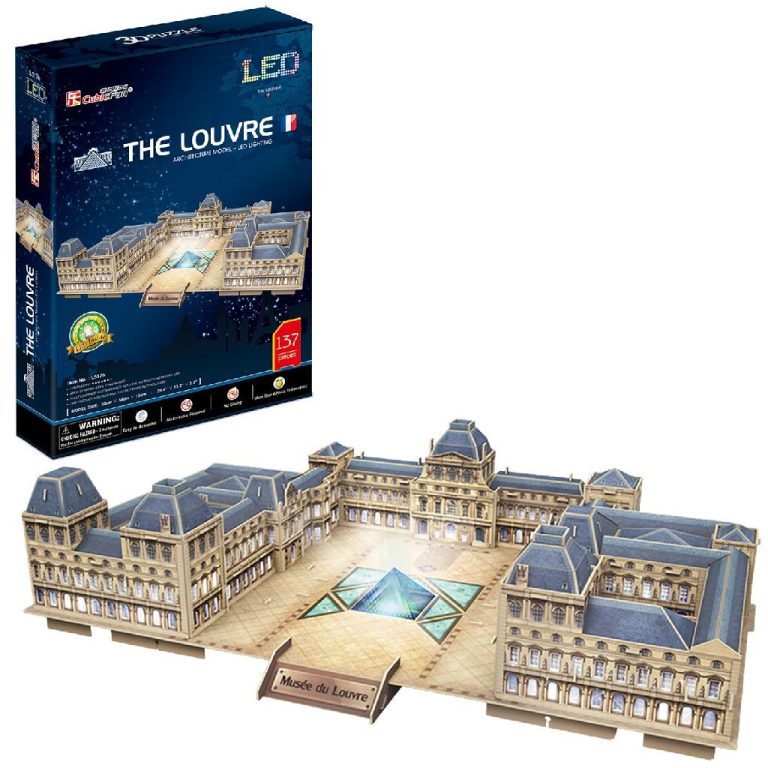 Cubic Fun 3D Puzzel The Louvre + LED Verlichting 137 Stukjes | Kopen bij Flickmyhouse