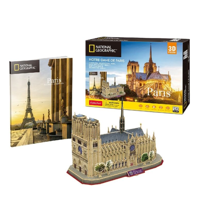 Cubic Fun National Geographic 3D Puzzel Notre-Dame Parijs 128 Stukjes | Kopen bij Flickmyhouse