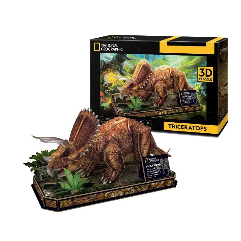 National Geographic Houten 3D Puzzel Triceratops 44 Stukjes | Kopen bij Flickmyhouse