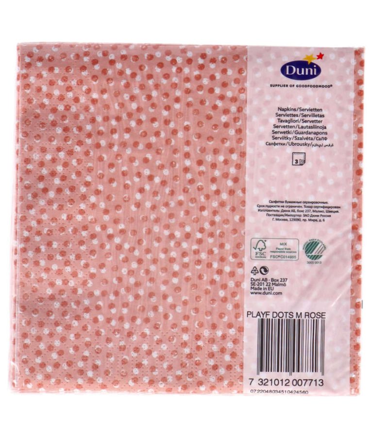 Duni Servetten Playful Dots Mellow Rose 33x33 Cm | Kopen bij Flickmyhouse