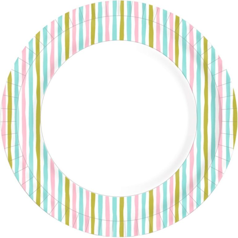 Duni Papieren Borden Stripes 22 cm 10 Stuks | Kopen bij Flickmyhouse