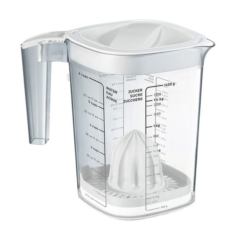 Rotho Loft Multipurpose Maatbeker 1.5L + Citruspers Wit/Transparant | Kopen bij Flickmyhouse