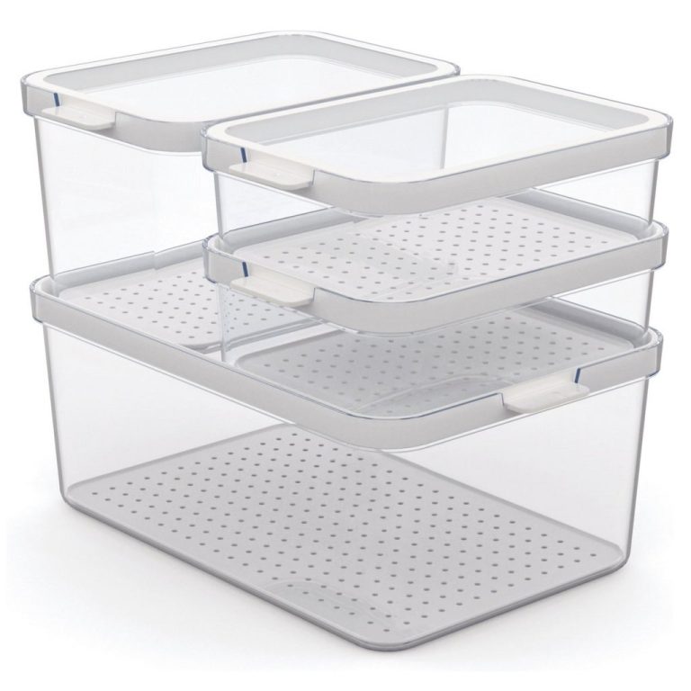 Rotho Cauma Set Koelkastorganizer 4.65L + 2.15L + 2x 1.2L Transparant | Kopen bij Flickmyhouse