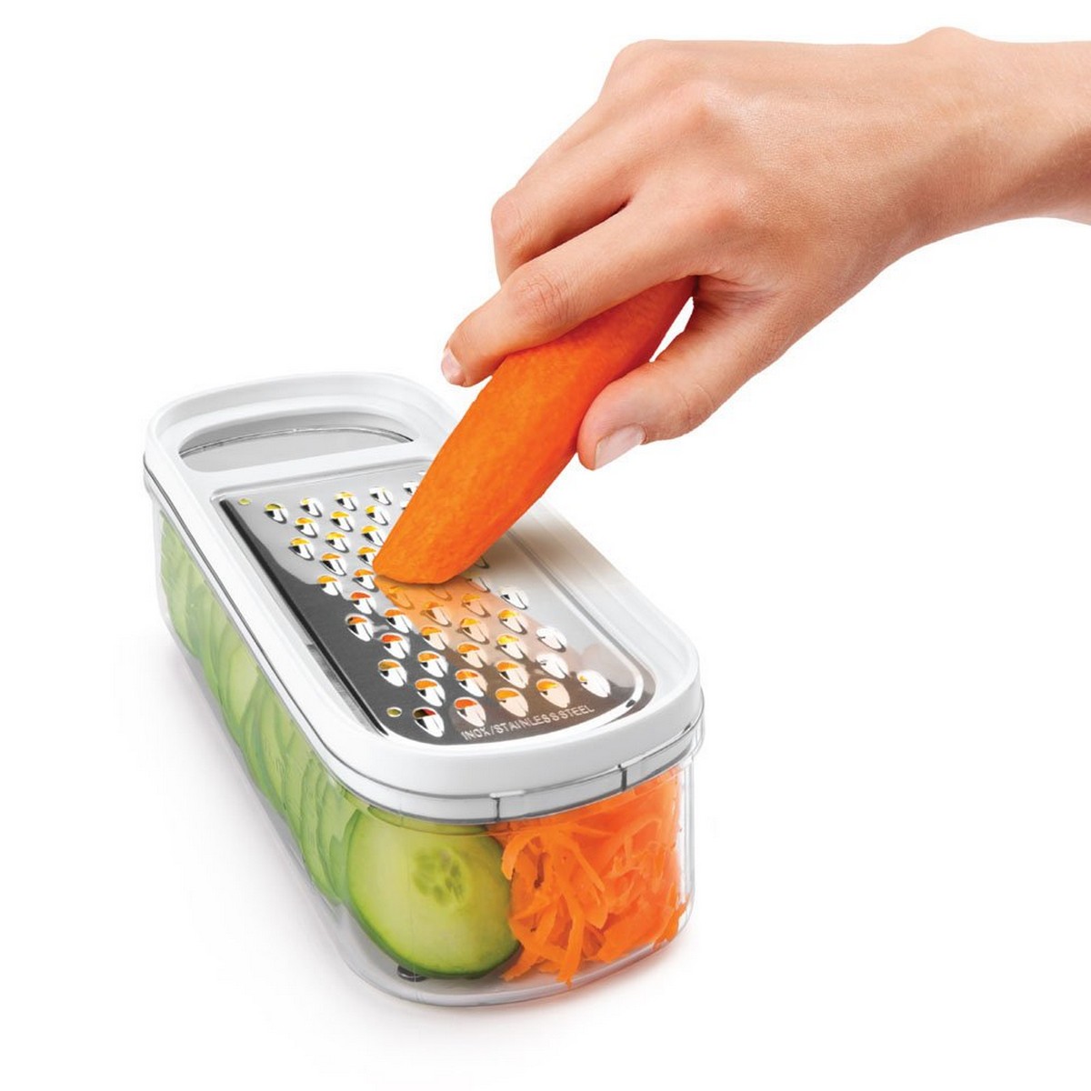 Rasp met container Metaltex Rap-Box 3 in 1 ABS Acryl (21 cm) Kopen bij ...