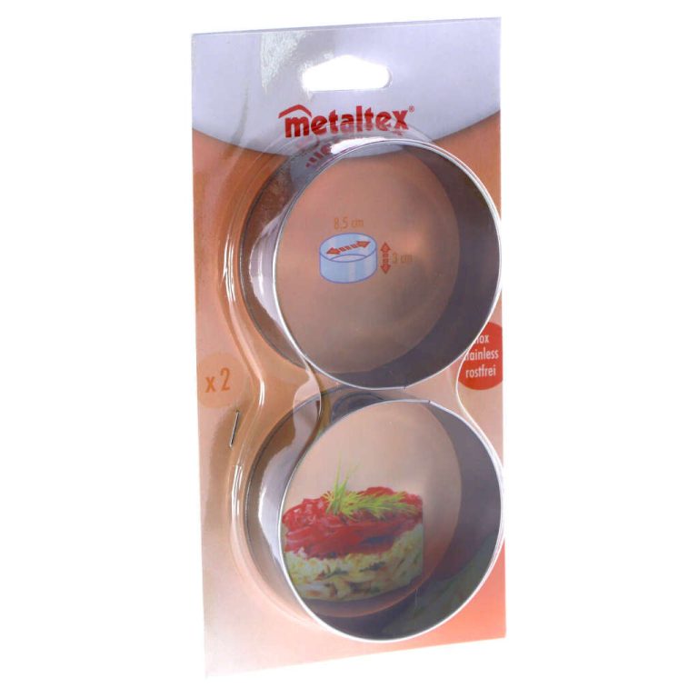 Metaltex Bakringen 8.5x3.2 cm 2 Stuks RVS | Kopen bij Flickmyhouse