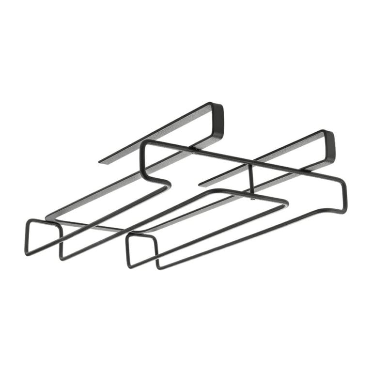 Metaltex Wijnglazenrek 20x28x7 cm Zwart | Kopen bij Flickmyhouse
