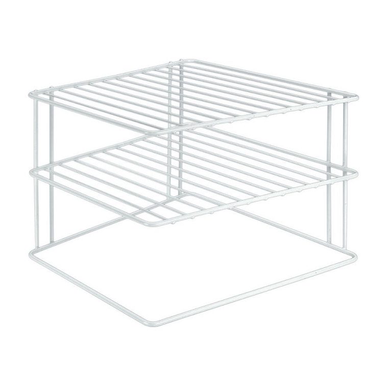 Metaltex Silos Space Bordenrek 2 Etages 25x25x19 cm Wit | Kopen bij Flickmyhouse