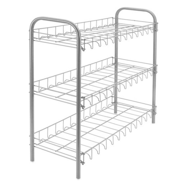 Metaltex Shoe Schoenenrek 3 Etages 64x23x59 cm Zilver | Kopen bij Flickmyhouse