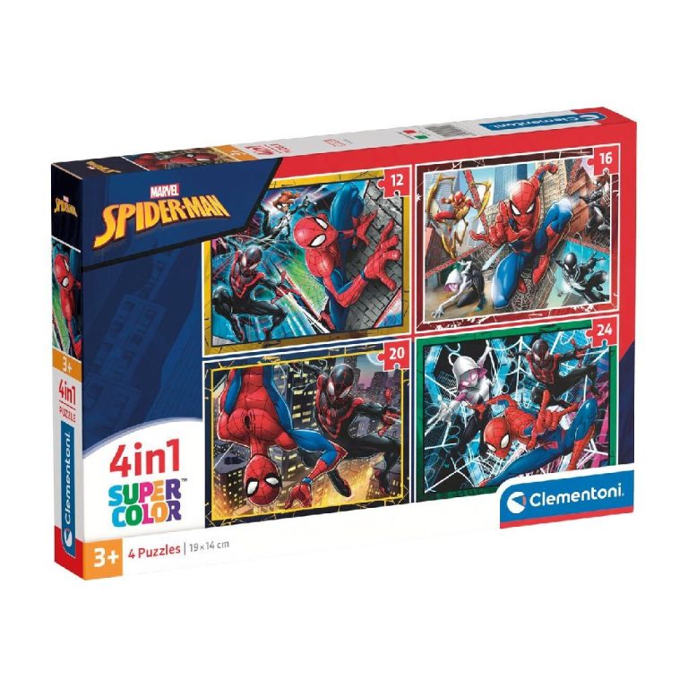 Clementoni 4in1 Puzzel Spiderman 12-24 Stukjes | Kopen bij Flickmyhouse