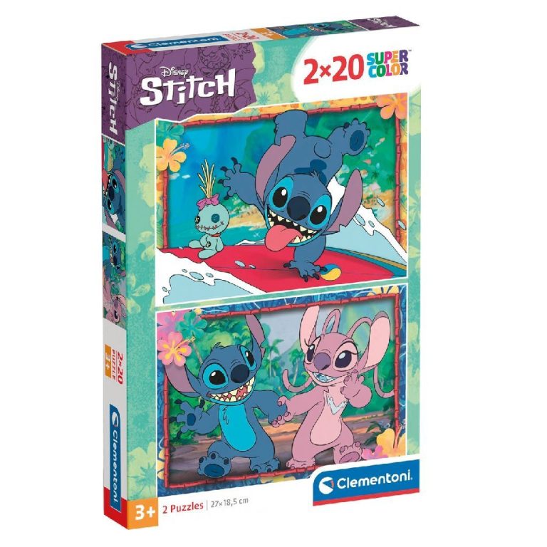 Clementoni Super Color 2in1 Puzzel Disney Stitch 2x20 Stukjes | Kopen bij Flickmyhouse