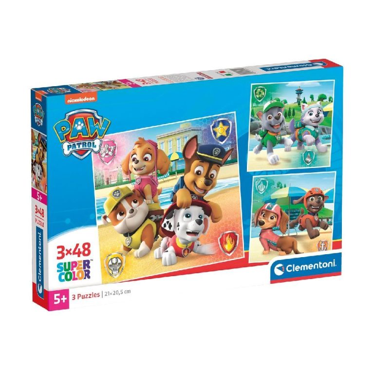 Clementoni Super Color 3in1 Puzzel Paw Patrol 3x48 Stukjes | Kopen bij Flickmyhouse