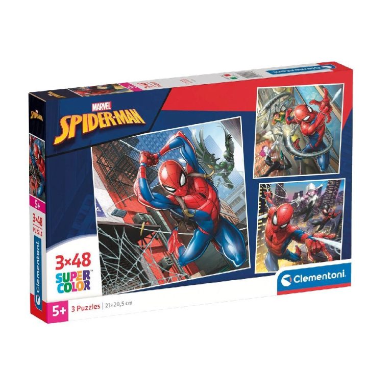 Clementoni Super Color 3in1 Puzzel Spiderman 3x48 Stukjes | Kopen bij Flickmyhouse