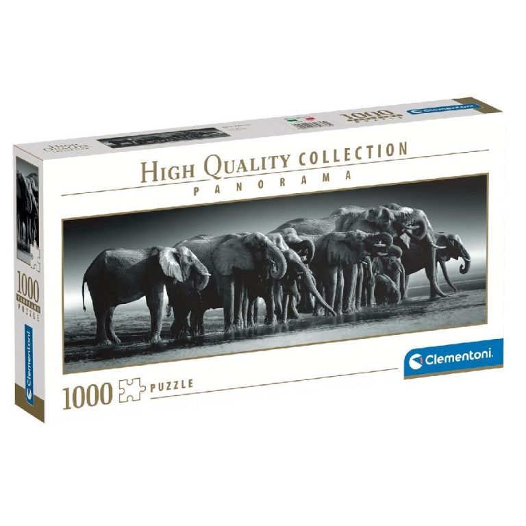 Clementoni High Quality Collection Panorama Puzzel Herd of Giants 1000 Stukjes | Kopen bij Flickmyhouse