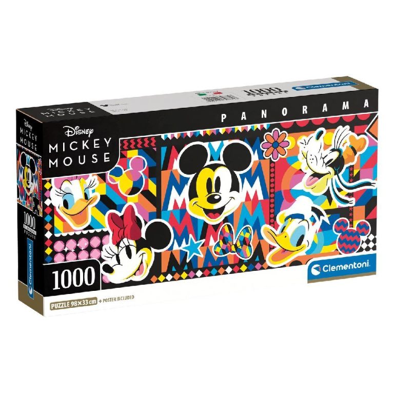 Clementoni Panorama Puzzel Disney Mickey Mouse 1000 Stukjes | Kopen bij Flickmyhouse