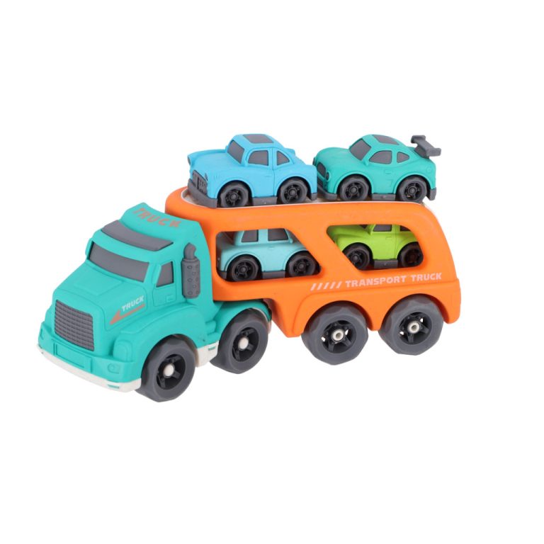 Bioplastic Autotransporter + 4 Auto's | Kopen bij Flickmyhouse