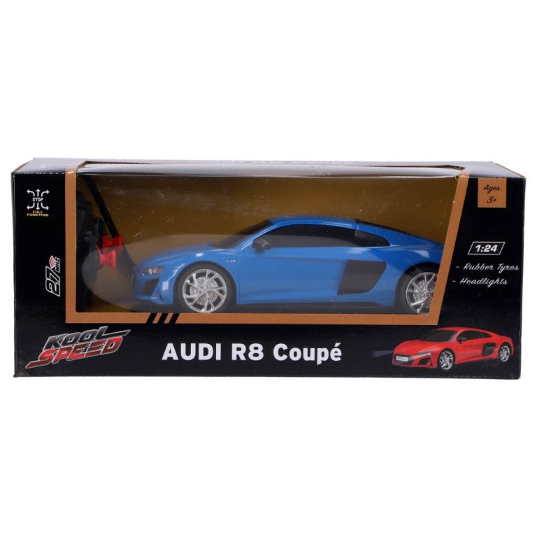 RC Audi R8 V10 Coup&eacute; 1:24 + Licht Blauw | Kopen bij Flickmyhouse