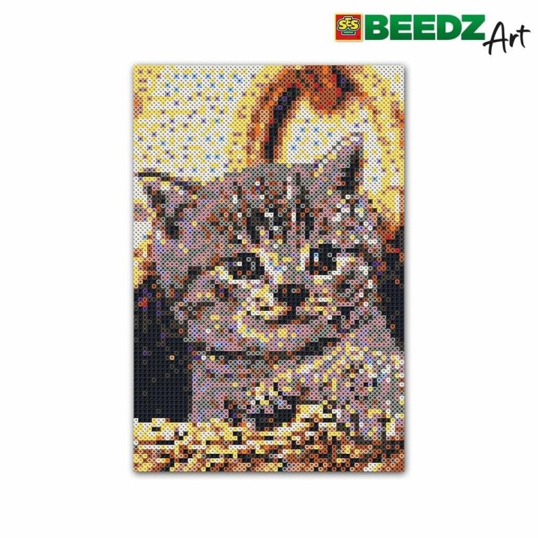 SES Creative Beedz Art Strijkkralen Kitten 45.5x30 cm 7000 Stuks | Kopen bij Flickmyhouse