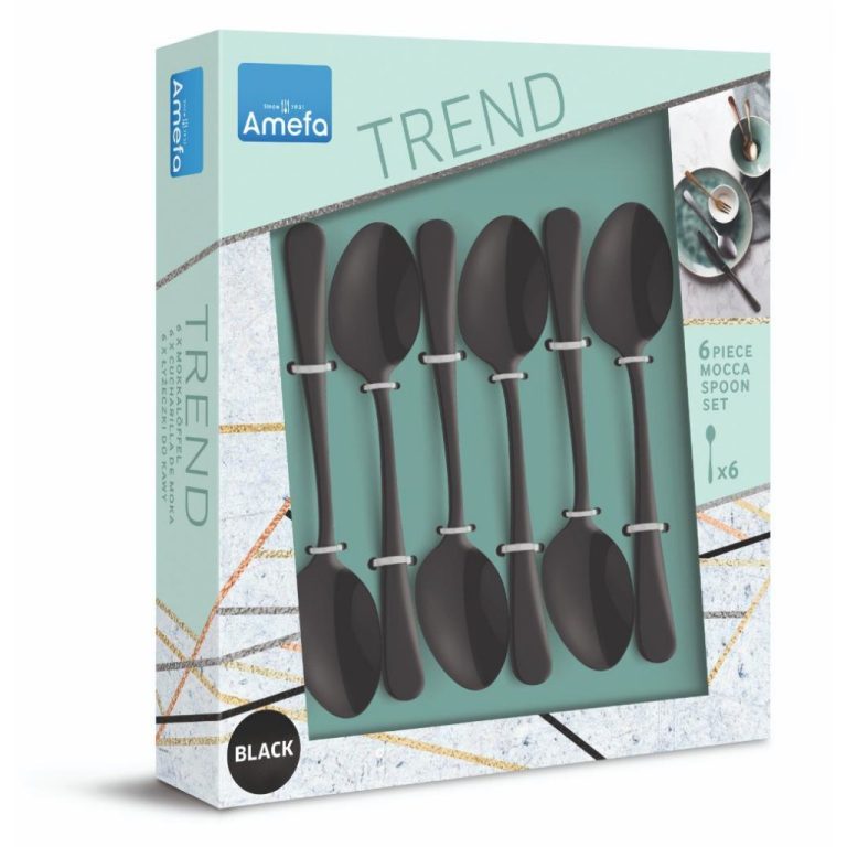 Amefa Austin Theelepels 6 Stuks Mat Zwart | Kopen bij Flickmyhouse