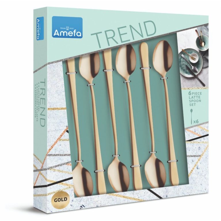 Amefa Austin Latte Lepels 6 Stuks Mat Goud | Kopen bij Flickmyhouse