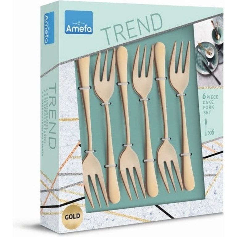 Amefa Austin Gebaksvorkjes 6 Stuks Mat Goud | Kopen bij Flickmyhouse