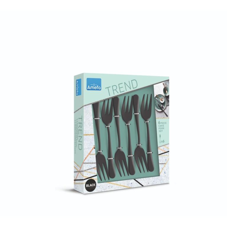 Amefa Trend Gebaksvorkjes 6 Stuks Zwart | Kopen bij Flickmyhouse