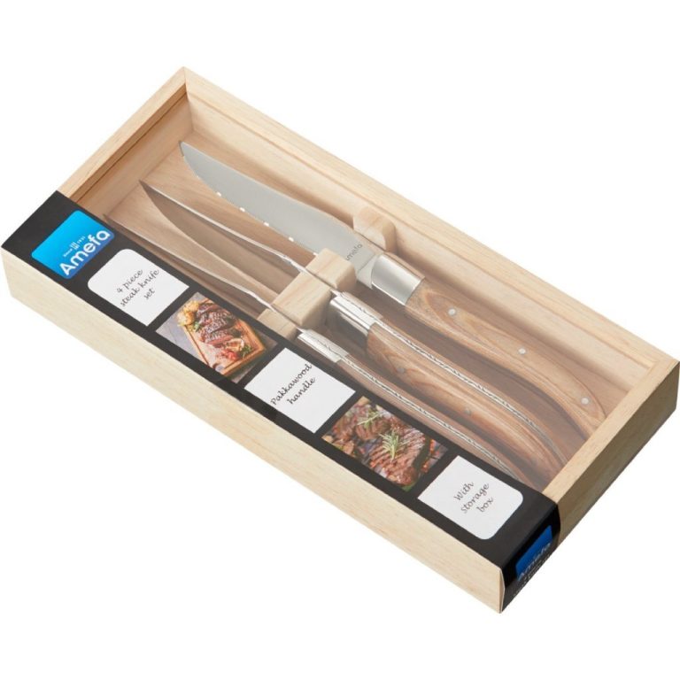 Amefa Royal Steakmessen 4 Stuks Natural Wood | Kopen bij Flickmyhouse
