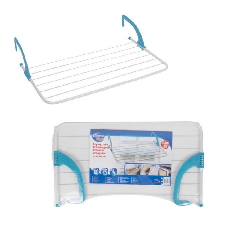 Lifetime Clean Droogrek met 5 m Drooglijn Wit/Blauw | Kopen bij Flickmyhouse