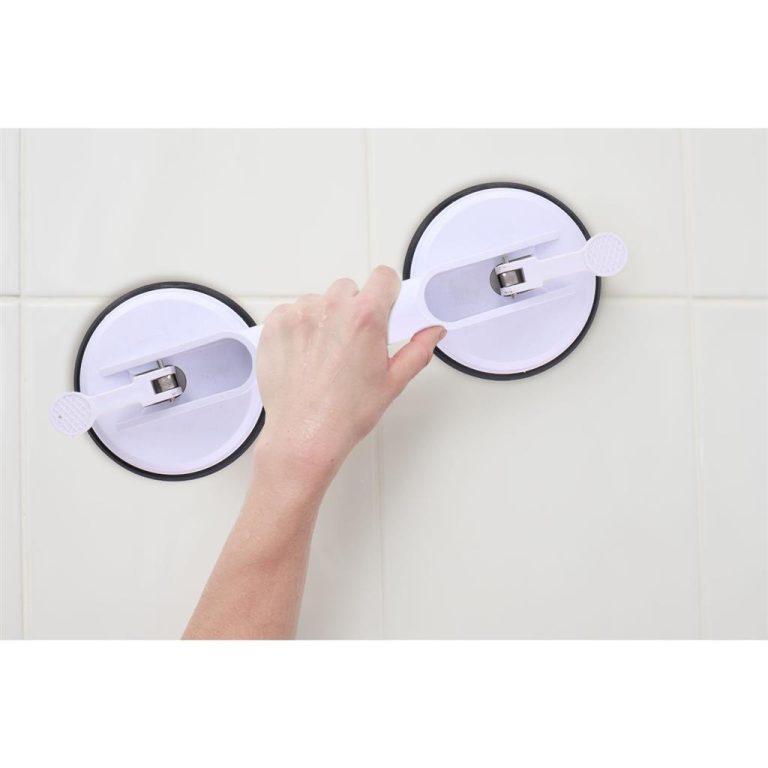 Vivamore Handgreep met Zuignappen 33x12.5x7.5 cm Wit | Kopen bij Flickmyhouse
