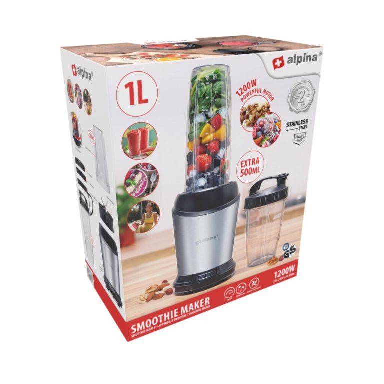 Alpina Smoothie Maker 1L RVS/Zwart | Kopen bij Flickmyhouse