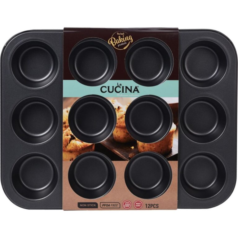 La Cucina Muffinvorm 35x26.5x3.5 cm Zwart | Kopen bij Flickmyhouse
