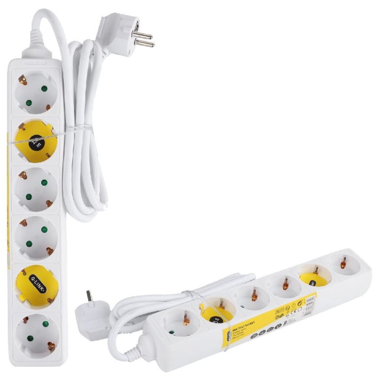 Stekkerdoos 6-Voudig Randaarde 3x1.5 mm 1.5 mtr Wit/Geel | Kopen bij Flickmyhouse