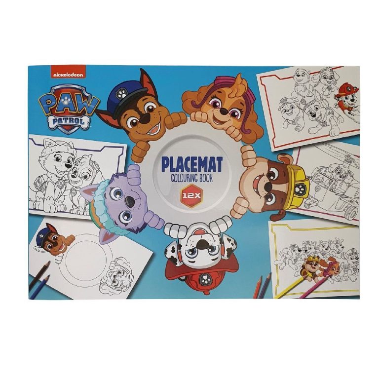 Paw Patrol Placemat/Onderleggers 12 stuks in Kleurboek | Kopen bij Flickmyhouse