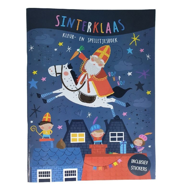 Sinterklaas Kleur- en Spelletjesboek + Stickers | Kopen bij Flickmyhouse