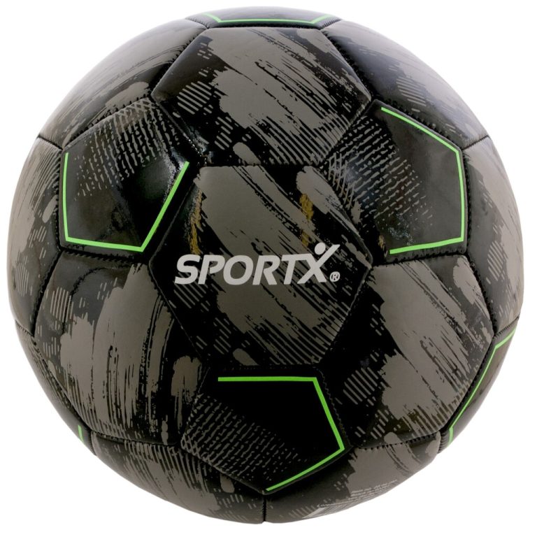 SportX Voetbal 22 cm 330-350 g Zwart/Grijs/Neon Groen | Kopen bij Flickmyhouse