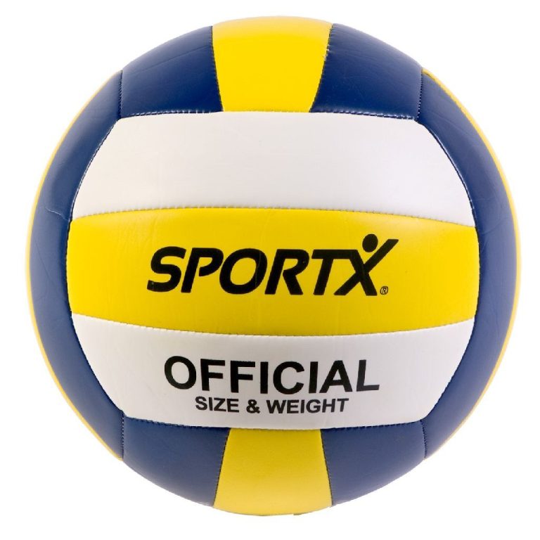 SportX Official Volleybal 22 cm Wit/Geel/Blauw | Kopen bij Flickmyhouse