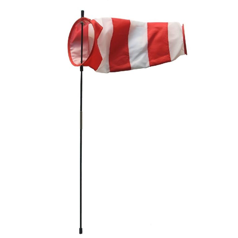 Rhombus Windsok 13x35 cm Rood/Wit | Kopen bij Flickmyhouse