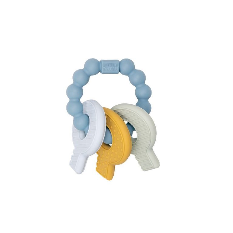 Little Dutch Bijtring Siliconen Sleutelbos Blauw | Kopen bij Flickmyhouse
