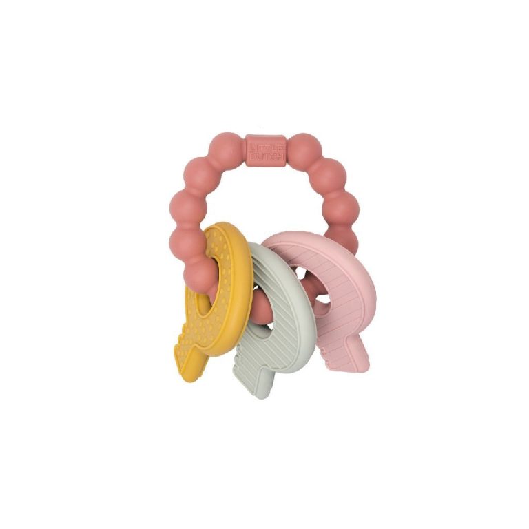 Little Dutch Bijtring Silicone Sleutelbos Roze | Kopen bij Flickmyhouse