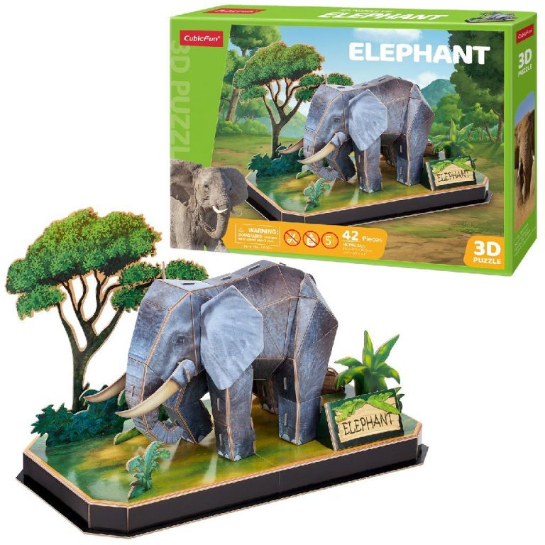 Cubic Fun 3D Puzzel Olifant 42 Stukjes | Kopen bij Flickmyhouse