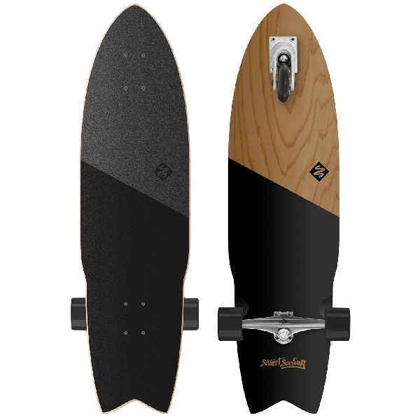 Street Surfing Shark Attack 36" Zelfrijdend Longboard Koa Black | Kopen bij Flickmyhouse