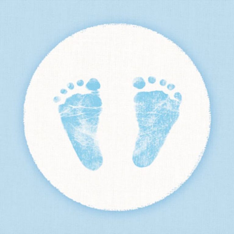 Servetten Baby Voetjes Jongen 25 cm 20 Stuks | Kopen bij Flickmyhouse