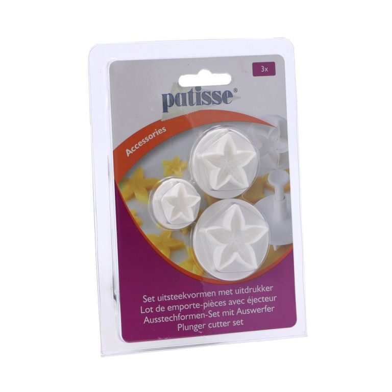Patisse Uitsteekvormen Blad met Uitdrukker 3-delig Wit | Kopen bij Flickmyhouse