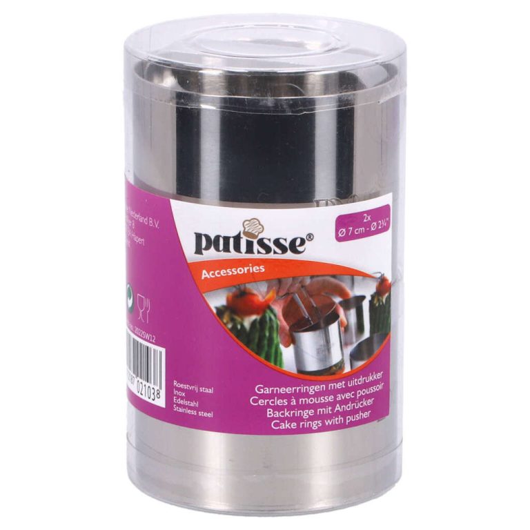 Patisse Garneerringen met Uitdrukker 7x5.5 cm 3-delig RVS | Kopen bij Flickmyhouse