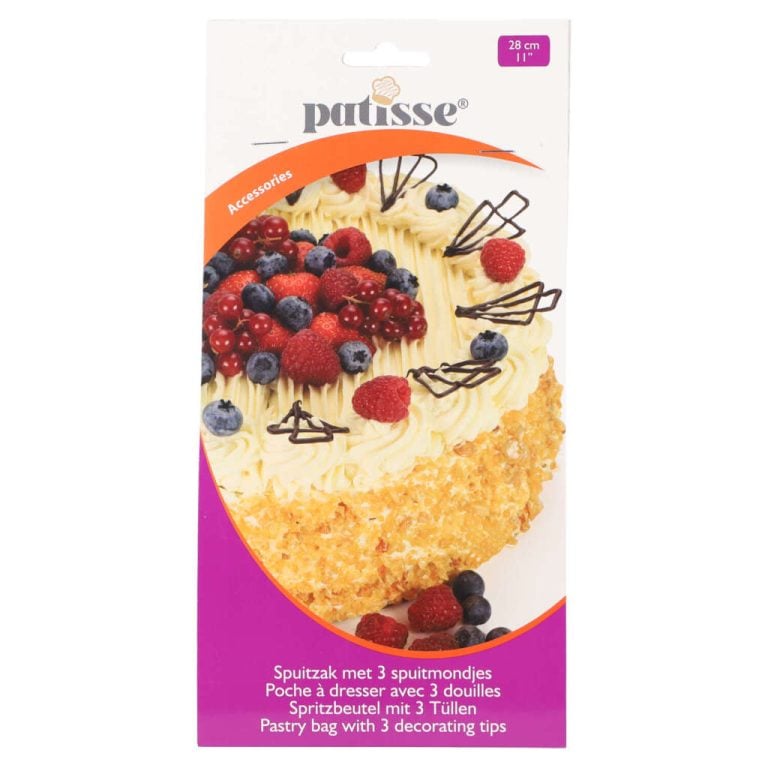 Patisse Spuitzak met 3 Spuitmondjes 28 cm Wit/Katoen | Kopen bij Flickmyhouse